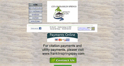 Desktop Screenshot of cityoffranklinsprings.com